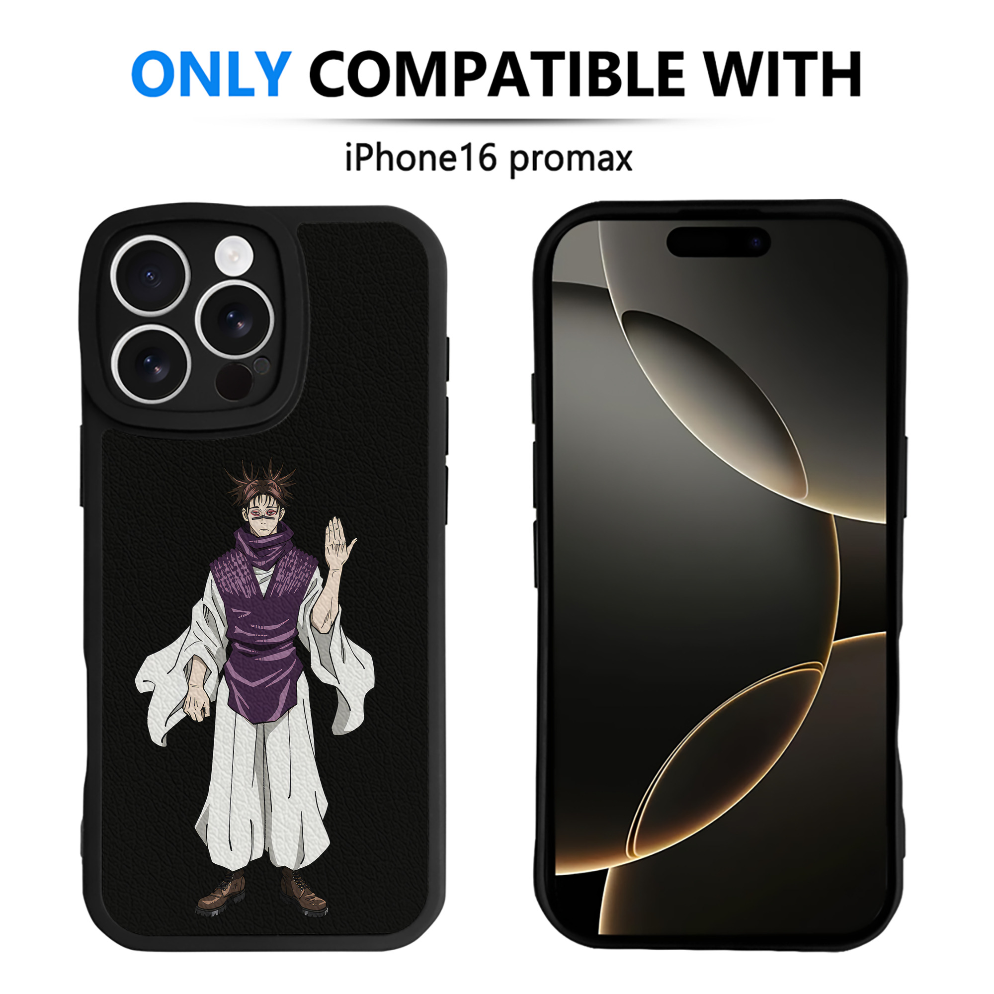 （画像用） 呪術廻戦 Jujutsu Kaisen 【iPhone 16シリーズ対応】シリコンスマホケース（レザー調） 材質：シリコン